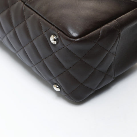 CHANEL No. 10 2005-2006 COCO Mark Cambon Line Shoulder Bag Brown WS26589