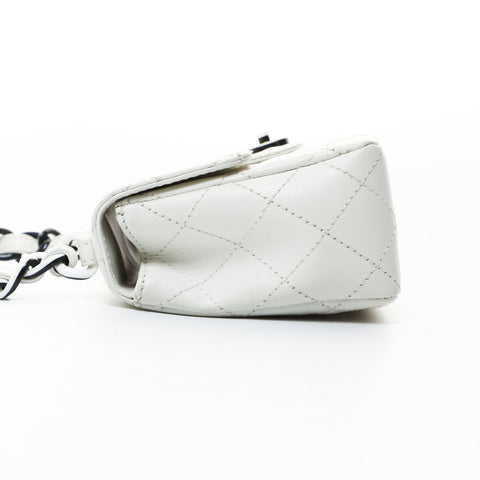 CHANEL Matelasse Single Flap Chunky Chain No. 6 2000-2002 Shoulder Bag white WS26591