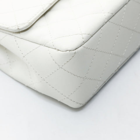 CHANEL Matelasse Single Flap Chunky Chain No. 6 2000-2002 Shoulder Bag white WS26591