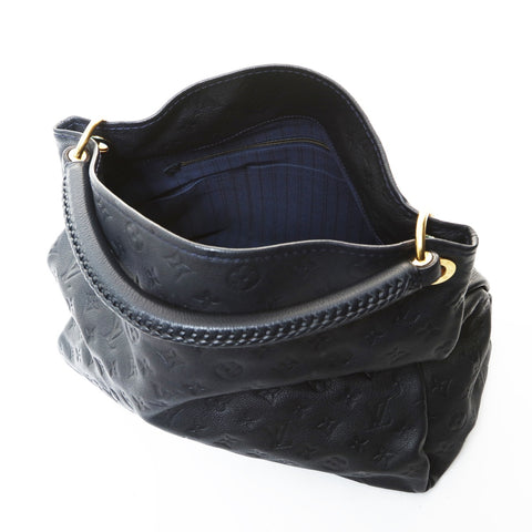 LOUIS VUITTON 2010 Monogram Empreinte ArtsyMM Shoulder Bag black WS26594