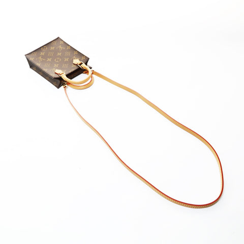 LOUIS VUITTON 2020 Monogram Petite Sac Plat Shoulder Bag Brown WS26595