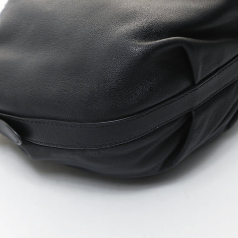 PRADA leather one belt Shoulder Bag black WS26596