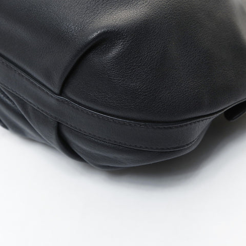 PRADA leather one belt Shoulder Bag black WS26596