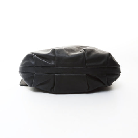 PRADA leather one belt Shoulder Bag black WS26596