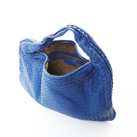 BOTTEGAVENETA INTRECCIATO hobo one belt Shoulder Bag blue WS26597