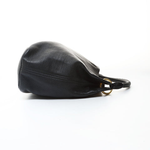 PRADA leather one belt Shoulder Bag black WS26598