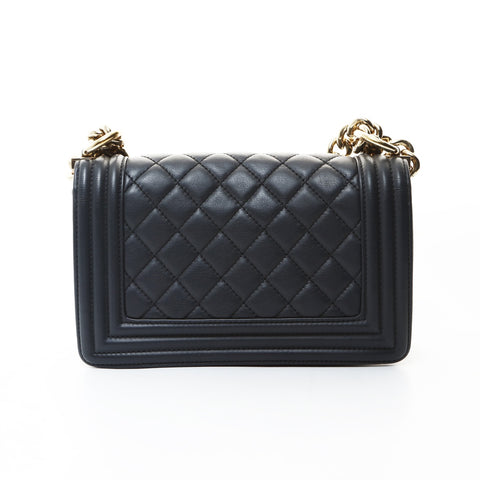 CHANEL Mini Boy Chanel 7.9" Gunmetal 28th Series 2019 Shoulder Bag gray WS26600