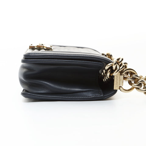 CHANEL Mini Boy Chanel 7.9" Gunmetal 28th Series 2019 Shoulder Bag gray WS26600