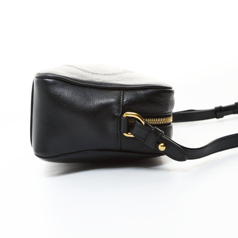 PRADA Logo-embossed camera bag Shoulder Bag black WS26601