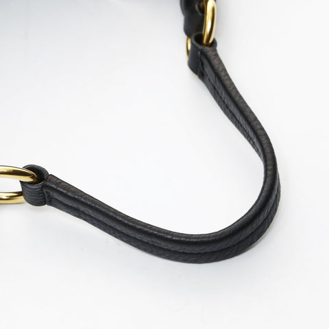 PRADA leather Shoulder Bag black WS26602