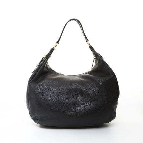 PRADA leather Shoulder Bag black WS26602