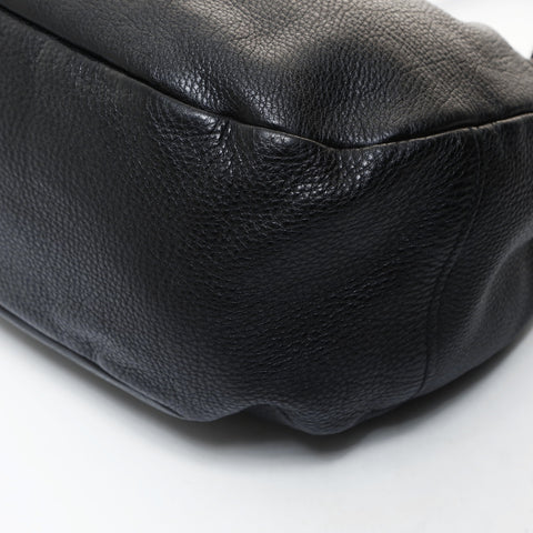 PRADA leather Shoulder Bag black WS26602