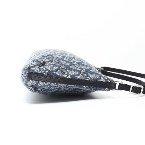 Christian Dior Trotter Canvas Shoulder Bag Navy WS26606