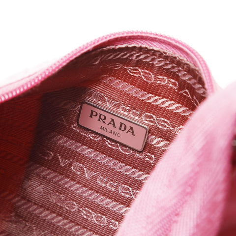 PRADA Nylon Hobo Handbag pink WS26607