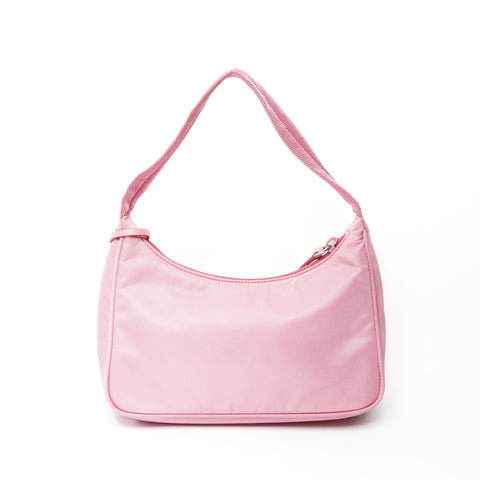 PRADA Nylon Hobo Handbag pink WS26607