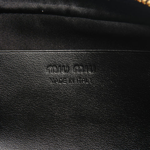 Miu Miu Logo leather waist bag in soft calfskin Waist bag black WS26611