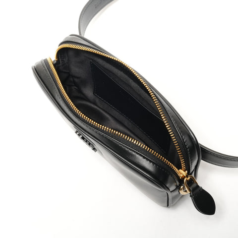 Miu Miu Logo leather waist bag in soft calfskin Waist bag black WS26611