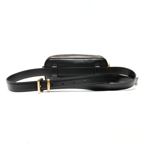 Miu Miu Logo leather waist bag in soft calfskin Waist bag black WS26611
