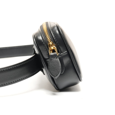 Miu Miu Logo leather waist bag in soft calfskin Waist bag black WS26611