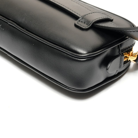 Miu Miu Logo leather waist bag in soft calfskin Waist bag black WS26611