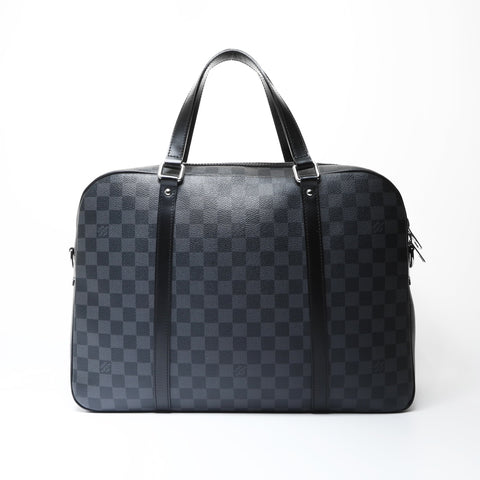 LOUIS VUITTON 2008 Damier Graphite Yorn Handbag black WS26612