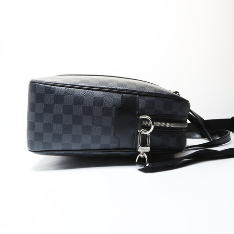 LOUIS VUITTON 2008 Damier Graphite Yorn Handbag black WS26612