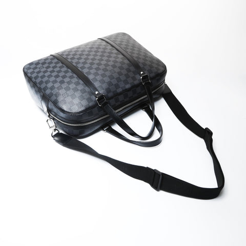 LOUIS VUITTON 2008 Damier Graphite Yorn Handbag black WS26612