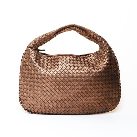 BOTTEGAVENETA INTRECCIATO hobo leather Handbag gold WS26613