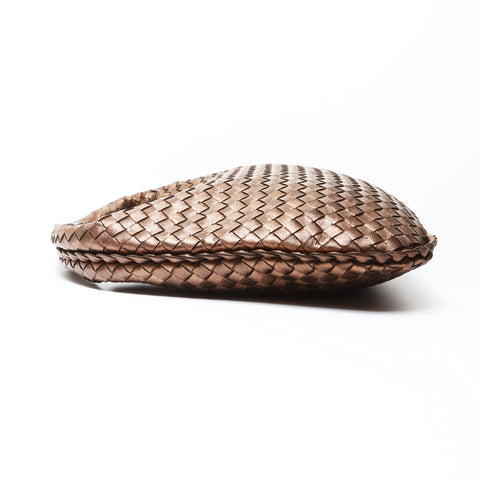 BOTTEGAVENETA INTRECCIATO hobo leather Handbag gold WS26613