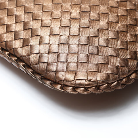 BOTTEGAVENETA INTRECCIATO hobo leather Handbag gold WS26613
