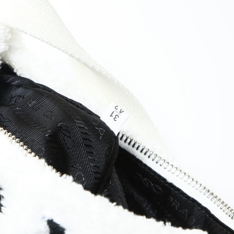 PRADA Re-Edition 2000 SPUGNA Hobo Shoulder Bag white WS26617