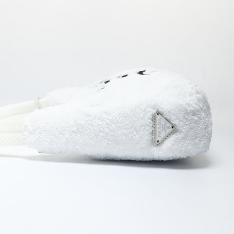 PRADA Re-Edition 2000 SPUGNA Hobo Shoulder Bag white WS26617