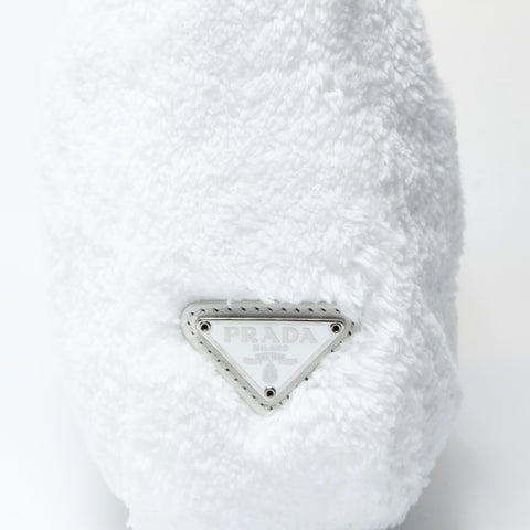 PRADA Re-Edition 2000 SPUGNA Hobo Shoulder Bag white WS26617