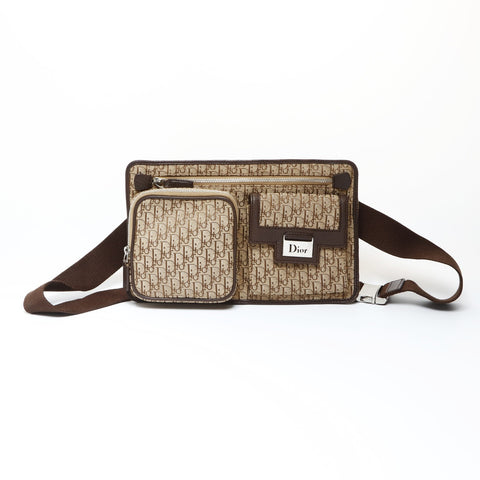 Christian Dior Trotter canvas waist bag Waist bag Brown WS26619