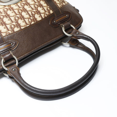 Christian Dior Trotter Canvas Handbag Brown WS26620