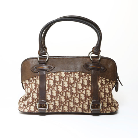 Christian Dior Trotter Canvas Handbag Brown WS26620