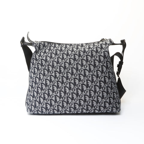 Christian Dior Trotter Canvas Shoulder Bag black WS26621
