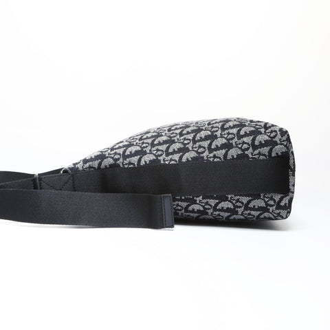 Christian Dior Trotter Canvas Shoulder Bag black WS26621