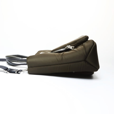 PRADA TESSUTO POCKET nylon cargo bag with triangle logo Handbag khaki WS26622