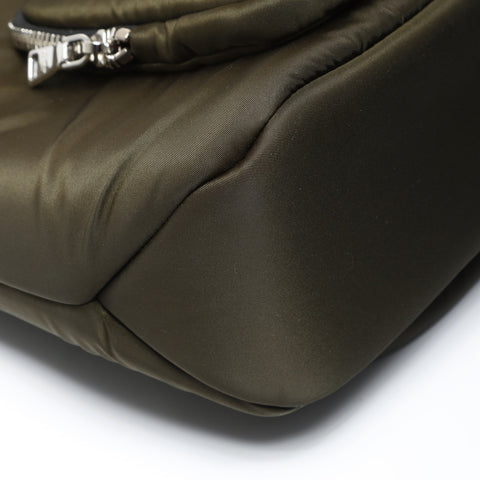 PRADA TESSUTO POCKET nylon cargo bag with triangle logo Handbag khaki WS26622