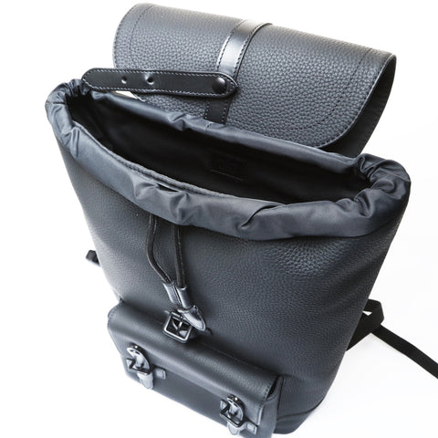 LOUIS VUITTON Taurillon Clemence Christopher Slim Backpack Backpack  Daypack black WS26623