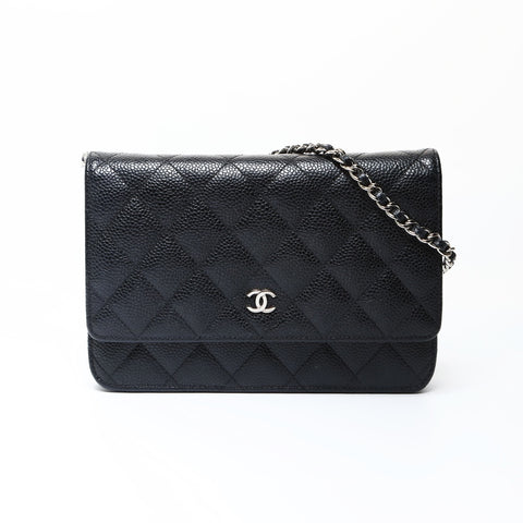 CHANEL Matrasse Chain wallet Shoulder Bag black WS26626