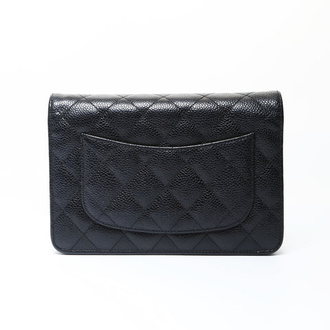 CHANEL Matrasse Chain wallet Shoulder Bag black WS26626