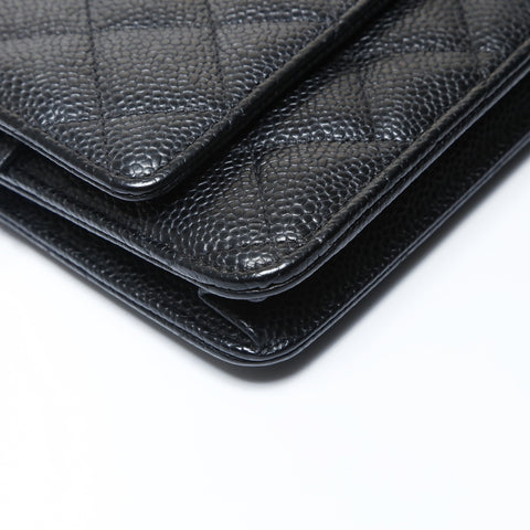 CHANEL Matrasse Chain wallet Shoulder Bag black WS26626