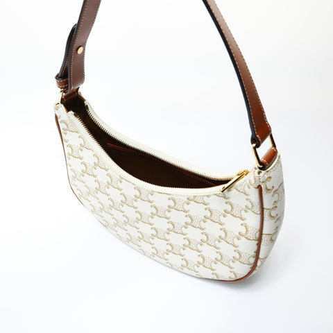 CELINE Triomphe Mini Ava Shoulder Bag white WS26627