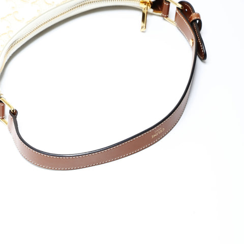CELINE Triomphe Mini Ava Shoulder Bag white WS26627