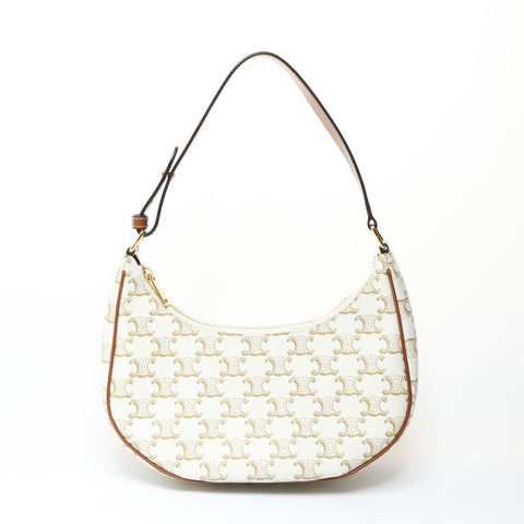 CELINE Triomphe Mini Ava Shoulder Bag white WS26627
