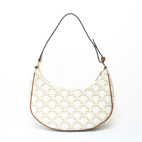 CELINE Triomphe Mini Ava Shoulder Bag white WS26627