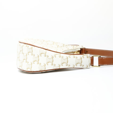 CELINE Triomphe Mini Ava Shoulder Bag white WS26627