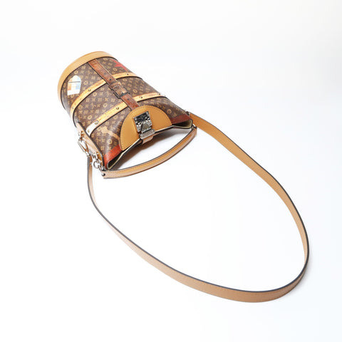 LOUIS VUITTON 2018 Monogram Trompe L'oeil Duffel Bag Shoulder Bag Brown WS26629